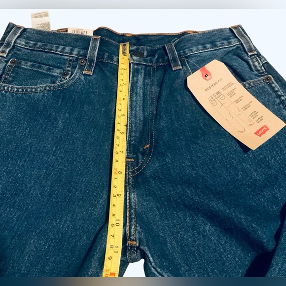 Levi's Western Fit Men's Dark Blue Relaxed Jeans. 100% Cotton - Picture 11 of 12